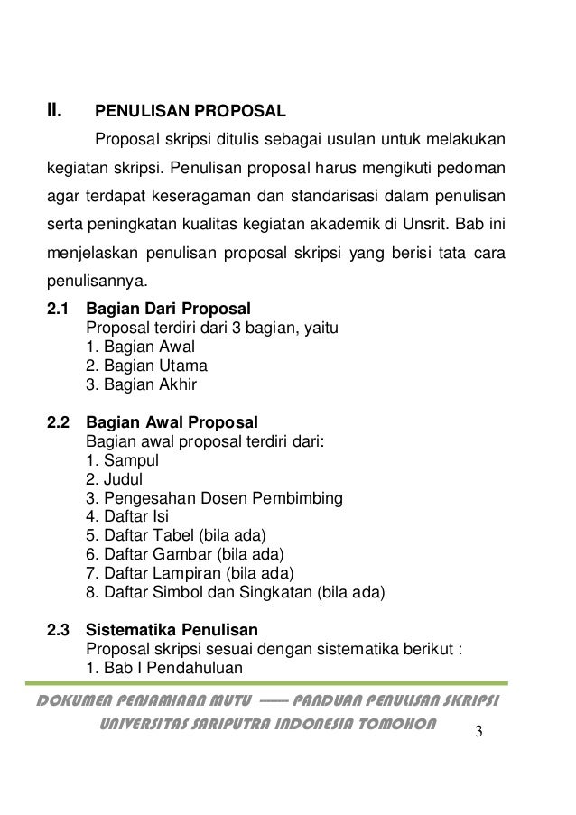 Panduan Penulisan Proposal - Gambaran