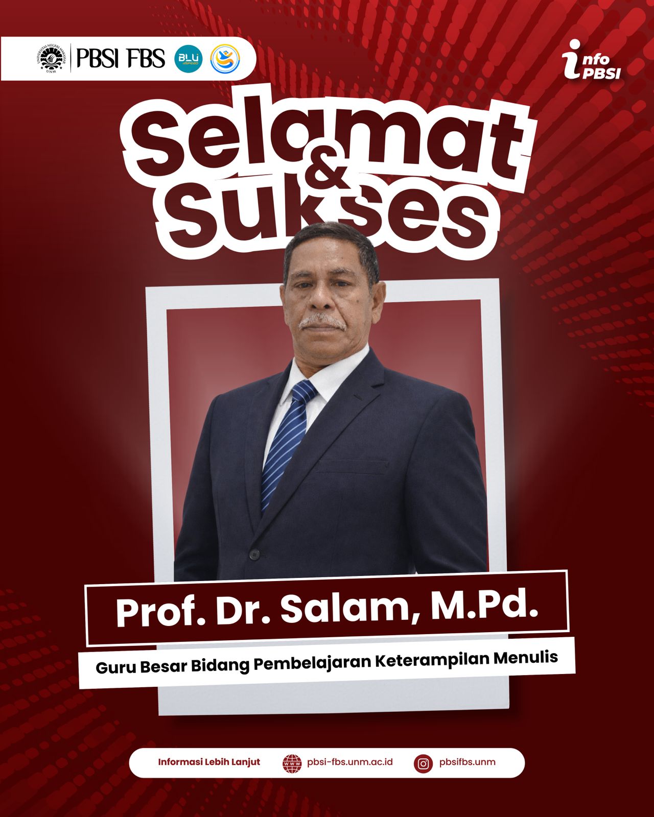 Perkuat SDM Akademik PBSI Dr Salam M Pd Raih Gelar Guru Besar Perkuat SDM Akademik PBSI Dr Salam M Pd Raih Gelar Guru Besar